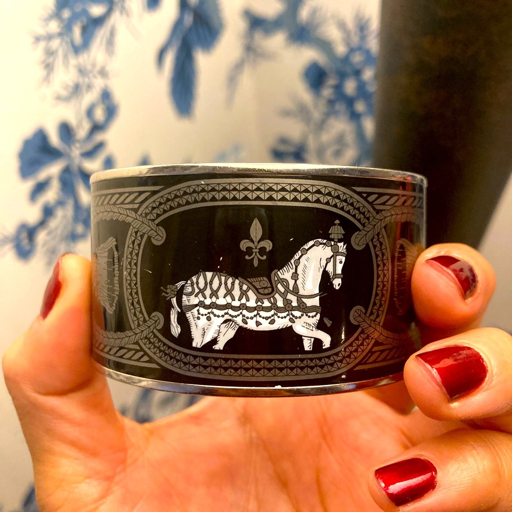 Hermes black apparat bangle
